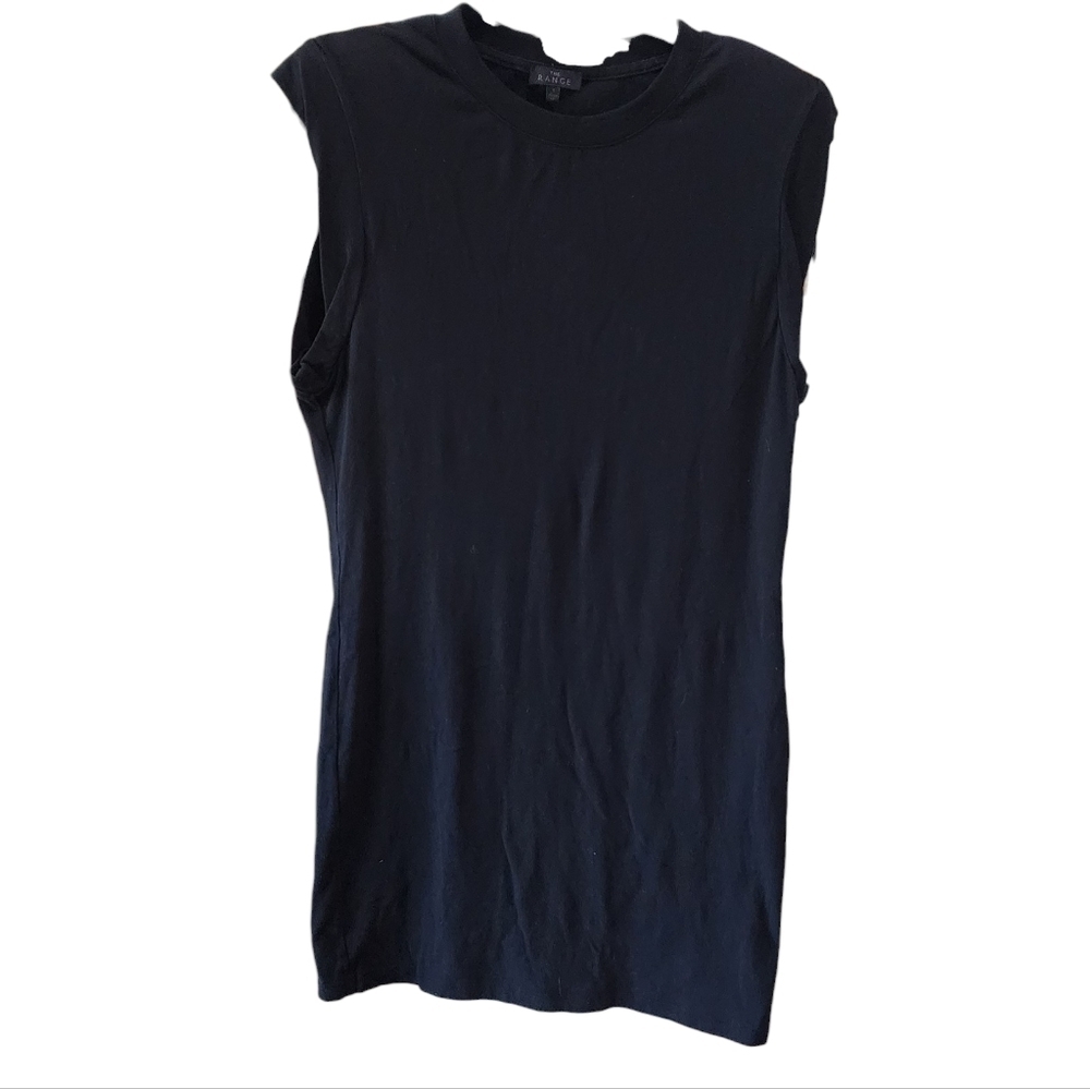 THE RANGE Black Shoulder Pad Dress